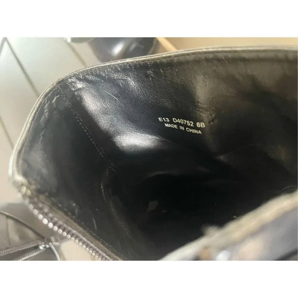 Coke Haan  Leather Stilleto mid ankle booties Black Size 6 B - Picture 11 of 15